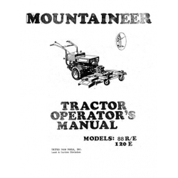 Mountaineer 88R/E, 120E Lawn & Garden Tractor Operator's Manual