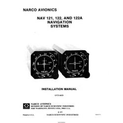 Narco Nav 121, 122 & 122A Navigation Systems Installation Manual 1979 03723-0620