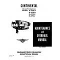 Continental Overhaul Manual O-470 -A, -B, -E & -J Series $13.95