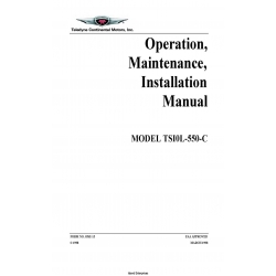  Continental Model TSI0L-550-C Operation, Maintenance, Installation Manual OMI-15