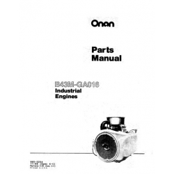 Onan B43M-GA016 Industrial Engines Parts Manual