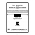 Electronics Intenational Inc. Operating and Installation for (AV-17) Voice Annunciator April 1997