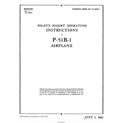 North American P-51B-1 Airplane Pilot's Flight Operating Instructions 01-60JD-1