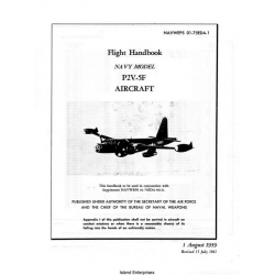 Lockheed P2V-5F Navy Model Aircraft Flight Handbook 1959 - 1961