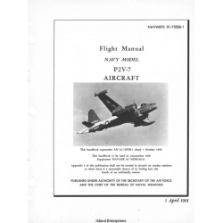 Lockheed P2V-7 Neptune Navy Model Aircraft Flight Manual/POH 1961 01-75EEB-1