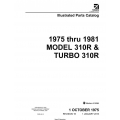 Cessna Model 310R & Turbo 310R Illustrated Parts Catalog (1975 Thru 1981) P533-16-12 $29.95