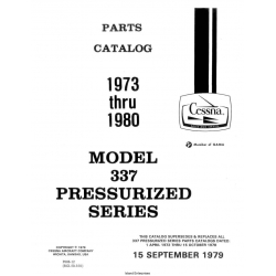 Cessna Model 337 Pressurized Series Parts Catalog (1973 Thru 1980) P608-12