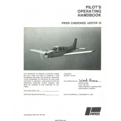 Piper Cherokee Arrow III Pilot's Operating Handbook 761-635