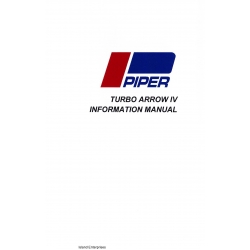 Piper PA-28RT-201T Turbo Arrow IV Information Manual