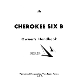 Piper Cherokee SIX B Owner's Handbook 753-788