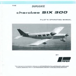 Piper Cherokee SIX 300 Pilot's Operating Manual 761-559