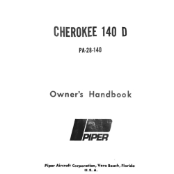 Piper Cherokee 140 D PA-28-140 Owner's Handbook 761-459