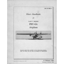 PBY-6A Navy Model Airplane AN 01-5MC-1 Pilot's Handbook 1946 - 1948