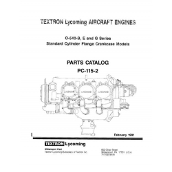 Lycoming Parts Catalog PC-115-2A O-540-B, E & G Series