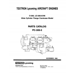 Lycoming Parts Catalog PC-306-5 O-360-A1H6
