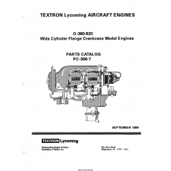 Textron Lycoming Aircraft Engines O-360-B2C PC-306-7