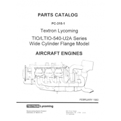 Lycoming TIO-LTIO-540-U2A Parts Catalog PC-315-1A 