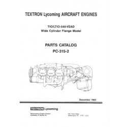 Lycoming TIO-LTIO-540-V2AD Parts Catalog PC-315-2A 