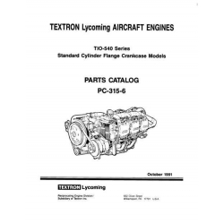 Lycoming TIO-540 Series Parts Catalog PC-315-6A