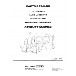 Lycoming Parts Catalog PC-406-3A TIO-360-C1A6D