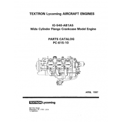 Lycoming Parts Catalog PC-615-10 IO-540-AB1A5
