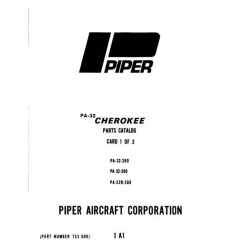 Piper Cherokee PA-32, PA-32-260, PA-32-300, PA-32R-300 Parts Catalog v09 Part #753-689