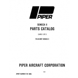 Piper Seneca II Parts Catalog PA-34-200T Part # 761-589