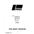 Piper Lance II Parts Catalog PA-32RT-300/300T $13.95  Part # 761-640