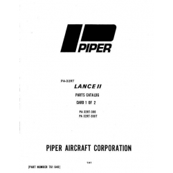 Piper Lance II Parts Catalog PA-32RT-300/300T Part # 761-640