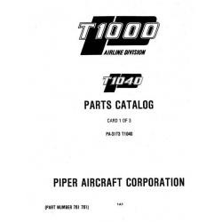 Piper Commuter Liner Parts Catalog PA-31T3 T1040 Part # 761-761