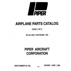Piper Cheyenne 400 Parts Catalog  PA-42-1000 Part # 761-792
