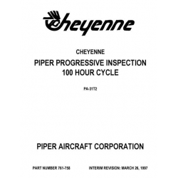 Piper Cheyenne Progressive Inspection 100hr PA-31T2 Part # 761-758