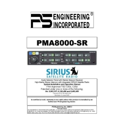 PS Engineering PMA8000-SR Installation and Operation Manual 200-880-0000