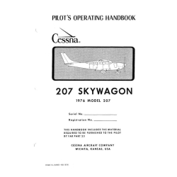 Cessna 207 Skywagon 1976 Pilot's Operating Handbook D1067-13
