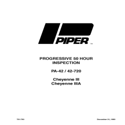 Piper PA-42 / 42-720 Cheyenne III Cheyenne IIIA Progressive 50 Hour Inspection 761-760-v1989