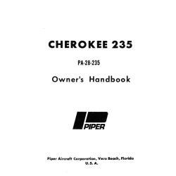 Piper  Cherokee PA-28-235 Owner's Handbook 761-514
