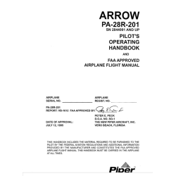  Piper Arrow PA-28R-201 (SN 2844001 AND UP) Pilot's Operating Handbook and Flight Manual VB-1612_v2011