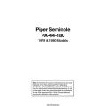 Piper Seminole PA-44-180 Information Manual 1979 -1980 $13.95 Part #  761-662
