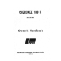 Piper Cherokee 180 F PA-28-180 Owner's Handbook 761-460