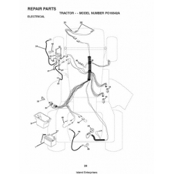 Poulan PO16542A Tractor/Ride Mower Repair Parts Manual