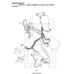 Poulan PO17542ST (PO17542STD) Tractor/Ride Mower Repair Parts Manual