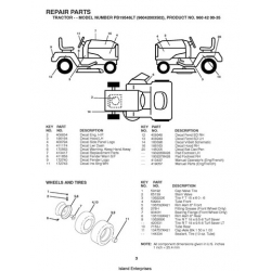 Poulan PRO PB19546LT (96042003502) Tractor/Ride Mowers Repair Parts Manual