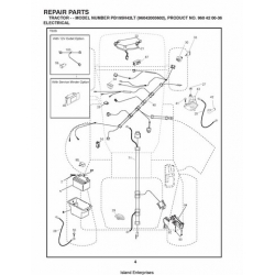 Poulan PRO PB195H42LT (96042003602) Tractor/Ride Mowers Repair Parts Manual