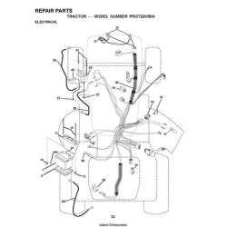 Poulan PRO PRGT22H50A Tractor/Ride Mower Repair Parts Manual