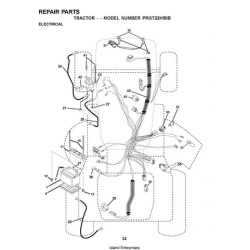 Poulan PRO PRGT22H50B Tractor/Ride Mower Repair Parts Manual
