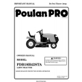 Poulan Pro PDB18H42STA Lawn Tractor & Ride-On Mowers Owners Manual 2003