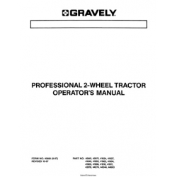Gravely Cart- Two Wheel Tractor P/N 22172 Operator's Manual