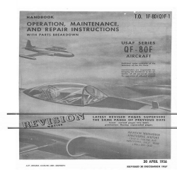 Lockheed QF-80F Aircraft Operation, Maintenance and Repair Instructions