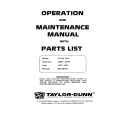 Taylor-Dunn R 3-62, 3-63 Operation and Maintenance Manual with Parts List MG-360-95