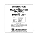 Taylor-Dunn R 3-72 and R 3-73 Operation and Maintenance Manual with Parts List MR-374-92